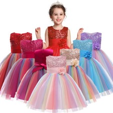 Princess Tulle Tutu Girl Dress Net Gauze Wedding Pageant Party Baby Dresses