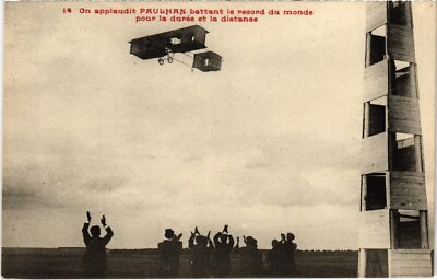 PC AVIATION PILOT AVIATOR PAULHAN RECORD DU MONDE (a54816)