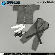 ZYTOYS 1/6 ZY5048 Chinese Traditional Kung Fu Clothes Set Fit 12'' Male Body Toy