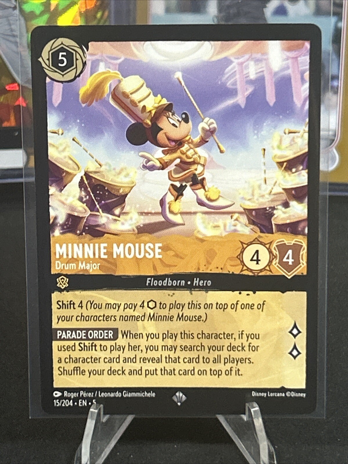Minnie Mouse - Drum Major - 15/204 - Super Rare Lorcana Shimmering Skies M/NM