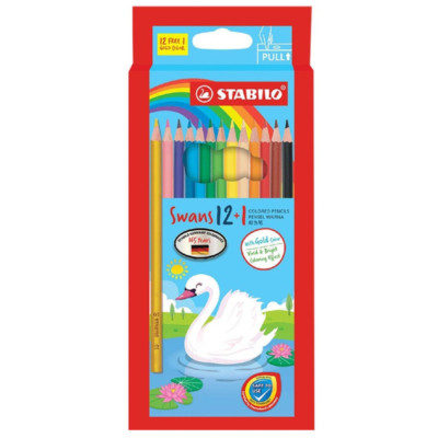 Stabilo Swans 5pcs Long Colour Pencils Pack of 12 Colouring School FAST SHIPPING