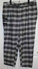SHEIN CURVE PLAID CROPPED PANTS - BLACK/WHITE - 2XL — photo 1