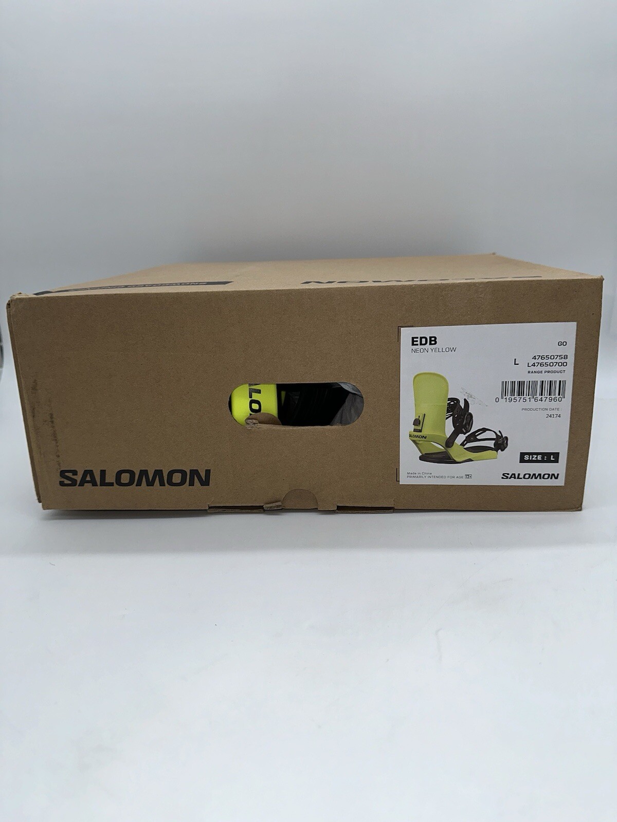 2025 Salomon Snowboards Uomo EDB Attacchi Snowboard Giallo Neon L