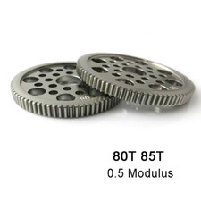 Multi-Hole Metal Aluminium Alloy Gear 0.5 Modulus, 80 / 85 Teeth, Toy Car Motor