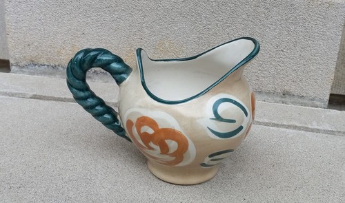 Fioriware Pitcher Creamer Zainseville, OH Clay Stoneware Art Pottery - Picture 5 of 11