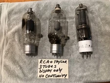 3 Transmitting Tubes Taylor RCA T-125 CRC-803 TW-150 STEAMPUNK FOR DISPLAY ONLY