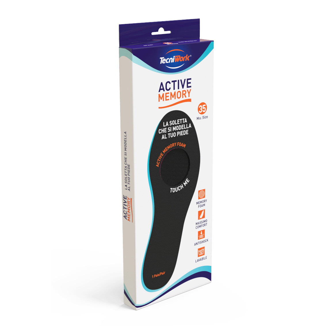 Active Memory Soletta con Tecnologia Memory Foam Taglia 38