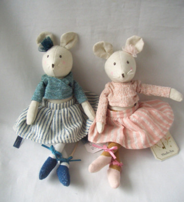 MOULIN ROTY*Spielpuppe*Ballerina*Maus Anna& Charlotte*28cm*