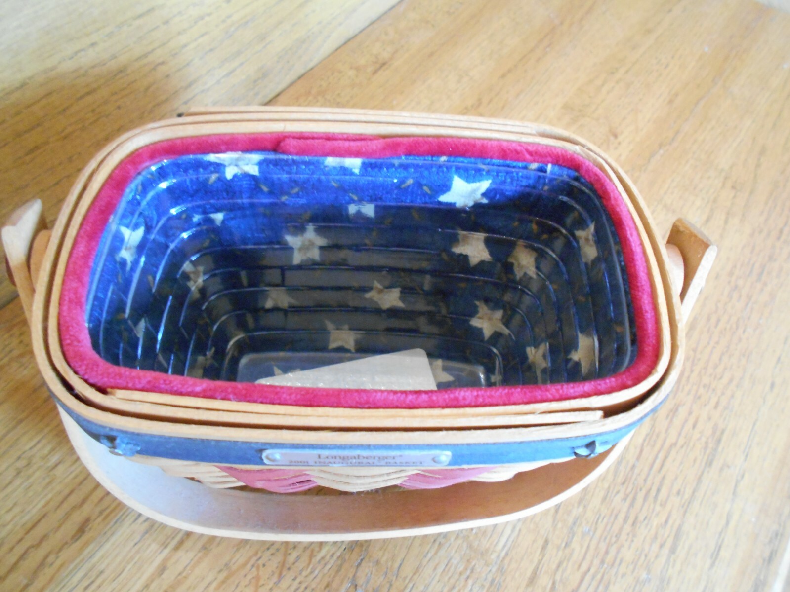 Longaberger Inaugural Basket Set 2001 patriotic handy size *shipping included!*
