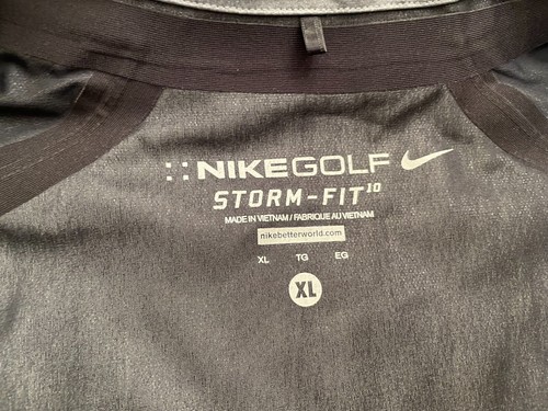 NIKE Golf Storm Fit Gray OREGON DUCKS Seam Sealed Rain Jacket mens XL 484131 - Picture 6 of 8