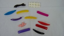 Vintage Girls Hair Barrettes 13 Piece Clips Plastic Lot 80's 90's