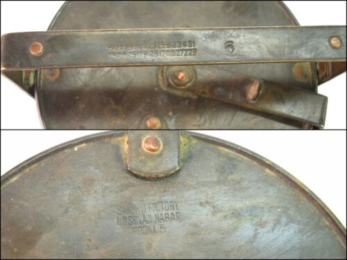 Old Brass Four Tier Tiffin Food Carrier Indian Big Heavy Size Lunch Box G66-838 - Picture 8 of 9