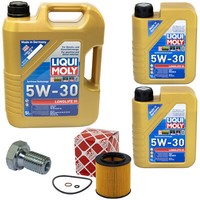 MotoröL Set 5W-30 Liqui Moly 7 Liter + ÖLfilter + Schraube FüR BMW 5Er 7Er 730I