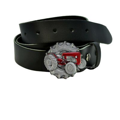 Traktor Trecker Buckle Landwirt Gürtelschnalle Oldtimer Schlepper *322 rot