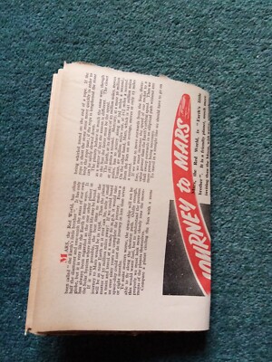 El59  Ephemera 1950s article journey to Mars Patrick Moore 