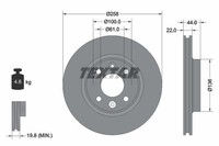 2X Bremsscheibe Vorne Textar 92255203 FÜR Dacia Lada Renault Smart