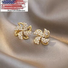 Fashion 925 Silver Filled Stud Earrings Cubic Zirconia Women Party Gifts A A 14