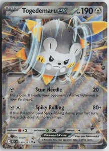 Togedemaru ex 149/217 Ascended Heroes Double Rare Holo