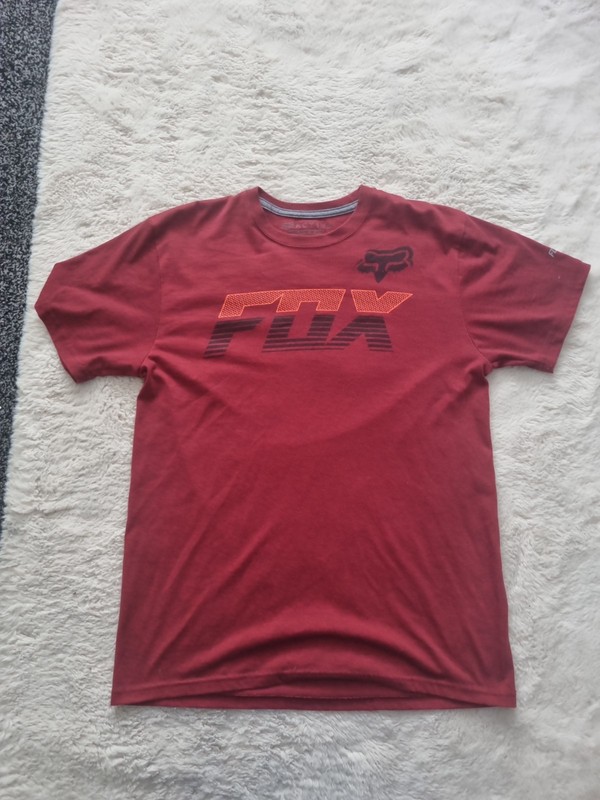 Men's Fox Racing T-shirt Size Medium Excellent Condition Burgundy