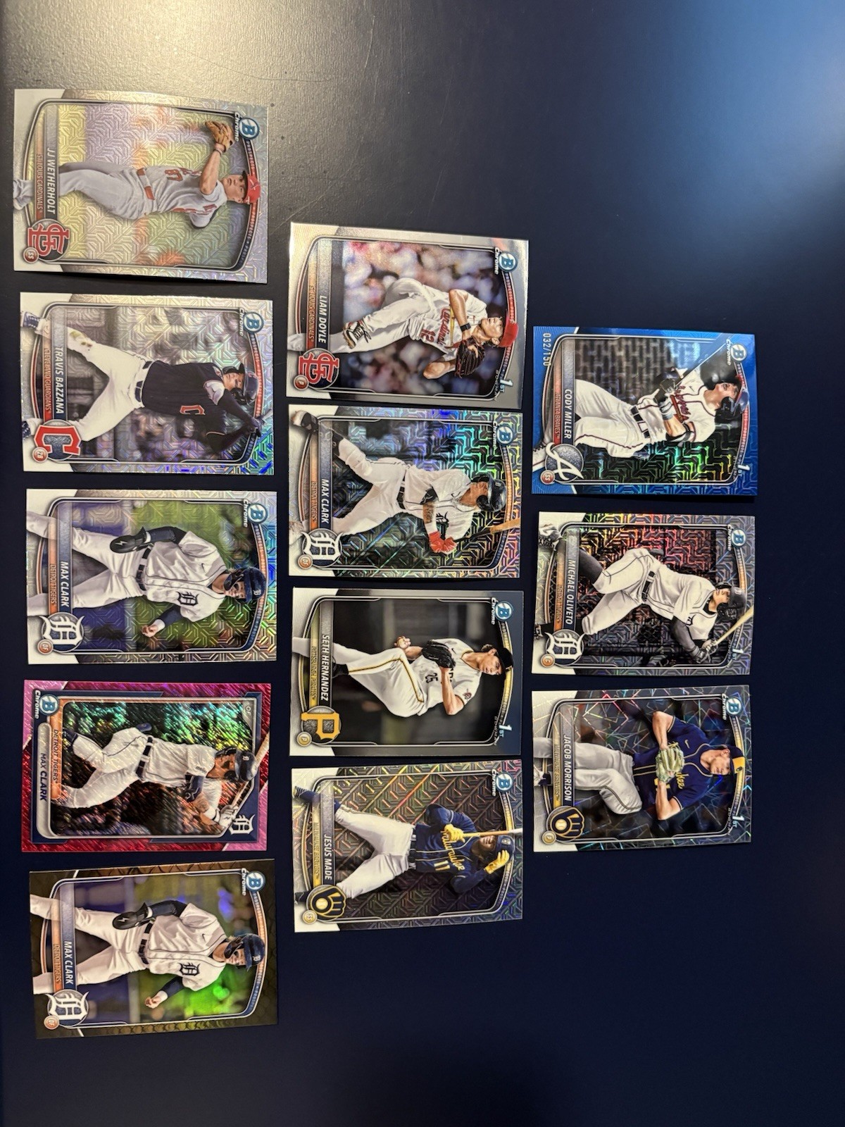 Bowman Chrome Mojo, Lazer, 1st, Lot 86 total  (BIG NAMES) MESSAGE FOR DETAILS!!!