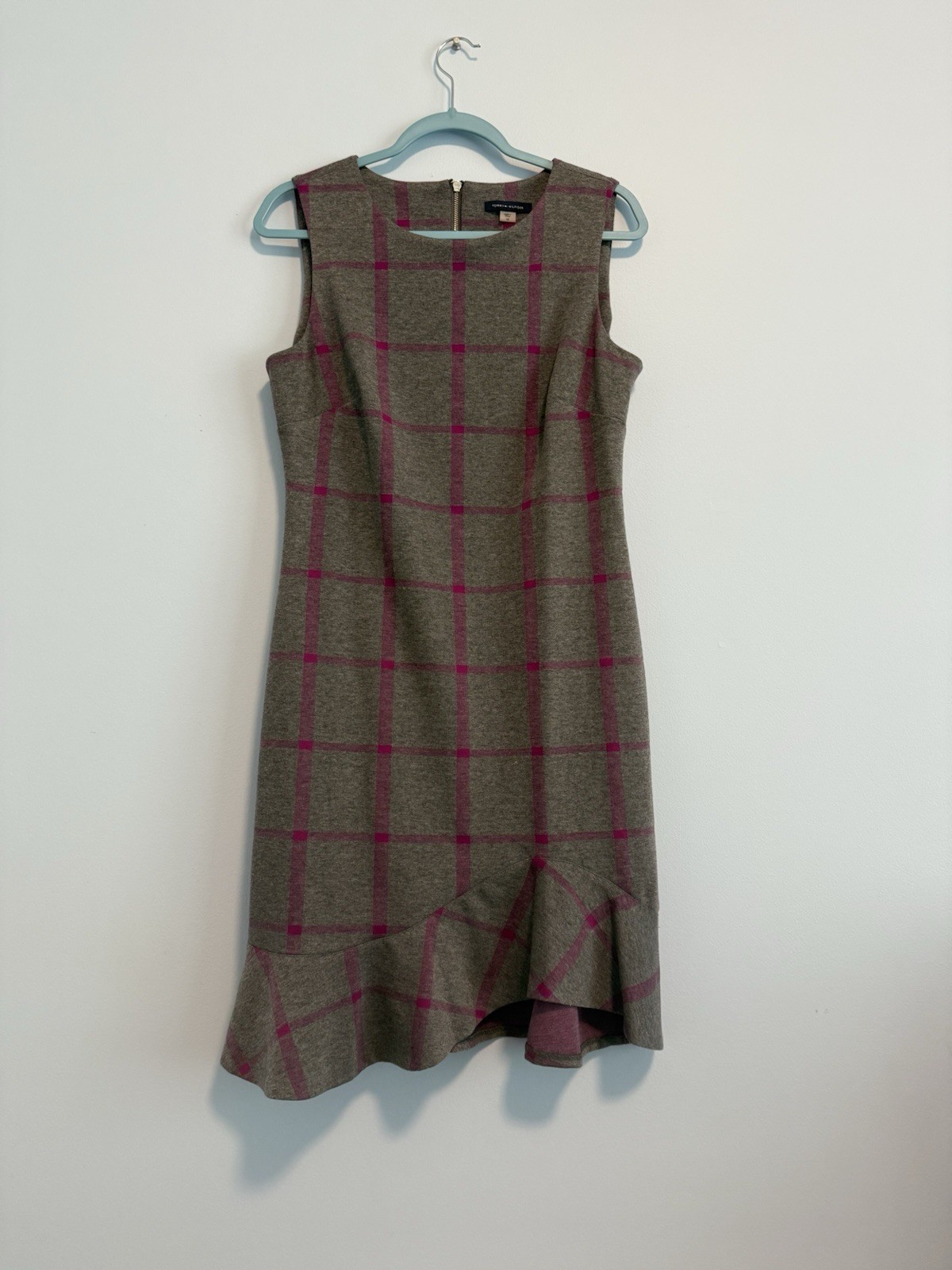 Tommy Hilfiger Plaid Flounce Sheath Dress Size 10