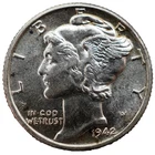 1942 Mercury Dime BU