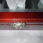 Imperial Crystal 10pc Tic Tac Toe Set W/Mirrored Board Cherry Finish Storage Box — photo 3