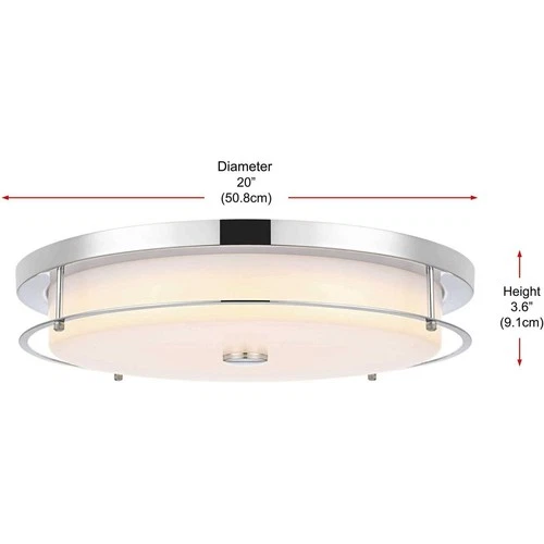 Living District LD304F20C Kolson Flush Mount Chrome - Picture 8 of 8