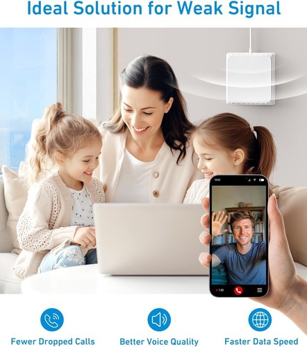 Amplificador de teléfono celular para hogar/RV/construcción de metal, repetidor de señal celular aumenta 5G - Imagen 2 de 8