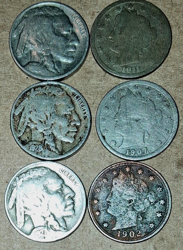 us coins lot collection Nickels Buffalo ,V Nickels
