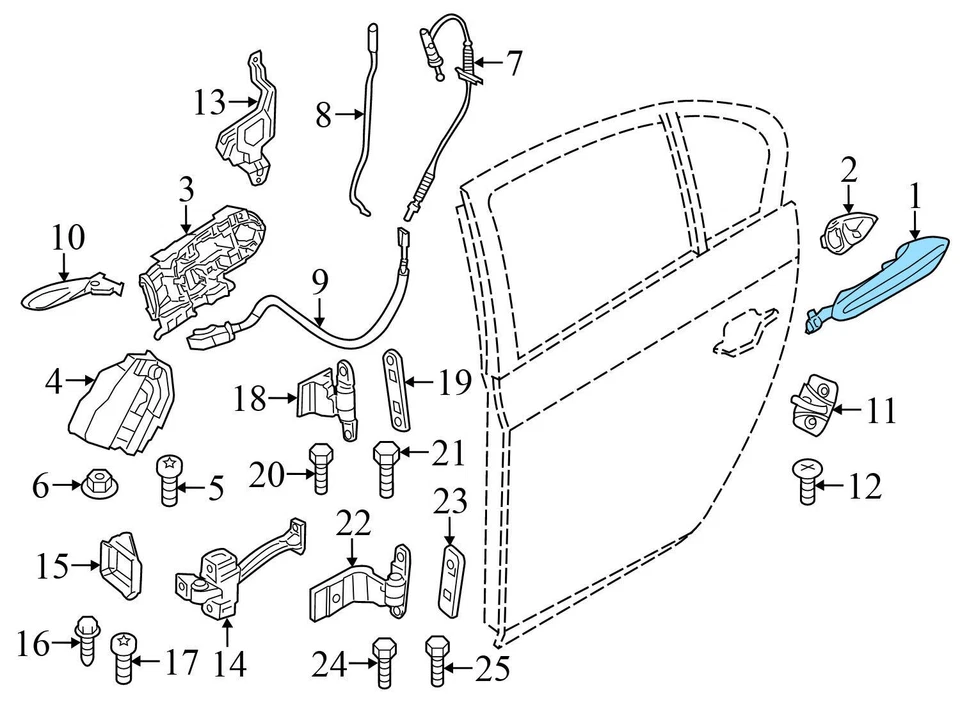 BMW ALPINA B6 XDRIVE GRAN CUPÉ 2015-2019 - Manija de puerta exterior derecha 7231930 Foto 3 de 4
