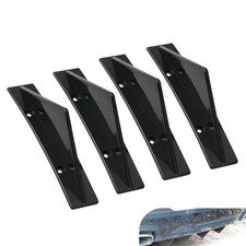 4 PCS Car Rear Bumper Spoilers, Triangle Shark Fin Diffuser with Glossy