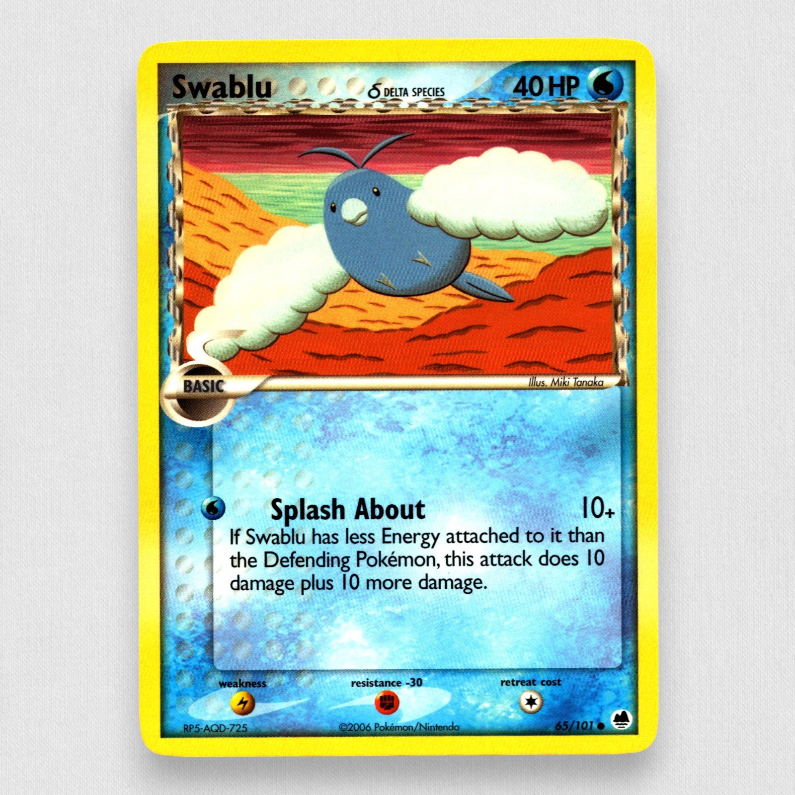 Swablu (Delta Species) 65/101 Dragon Frontiers Regular Pokemon TCG NM