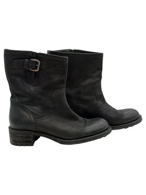 JFK Clothing Bottes Femme Cuir Noir Biker Boucle (EU 41) - Photo 1/2