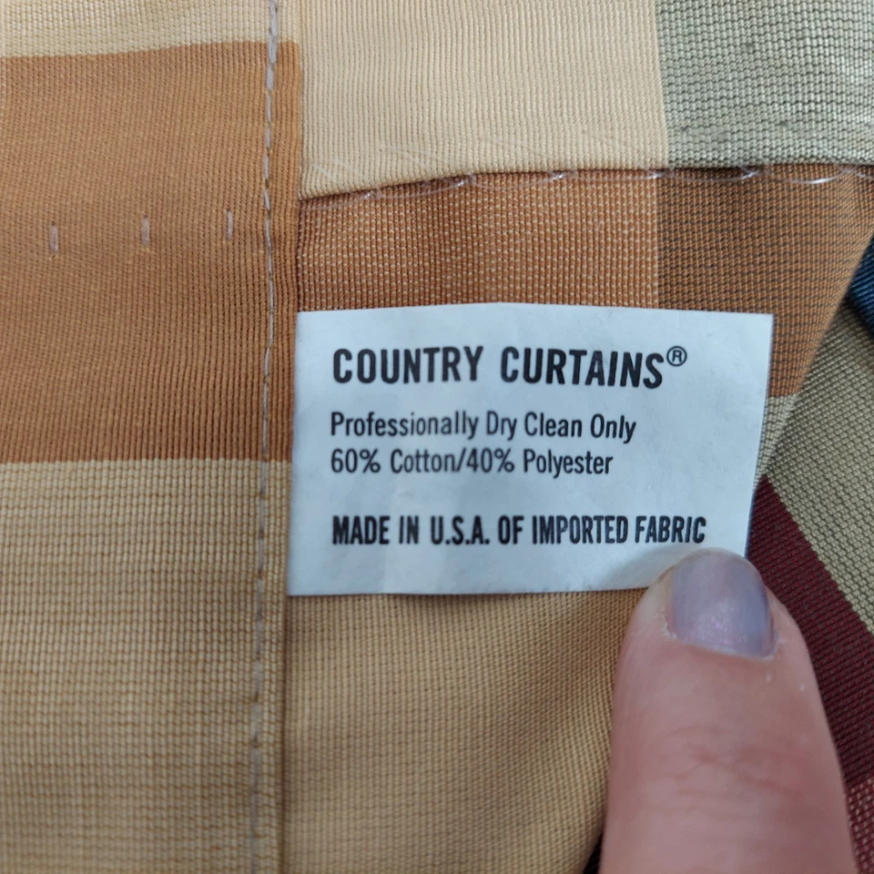 Занавески деревенские муар буйвол в клетку драгоценные камни без подкладки 2 панели 50x64"" - Изображение 4 из 4