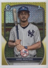 2023 Bowman Chrome Mega Box Yellow Mojo Refractor 35/75 Hans Montero 1d8g