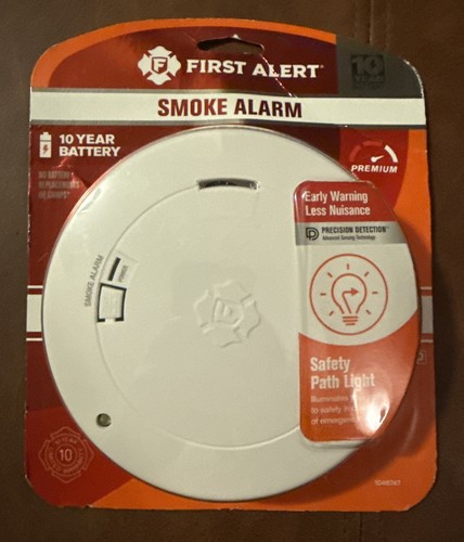 First Alert 10 Jahre mit Wegeleuchte batteriebetriebener fotoelektrischer Rauchmelder
