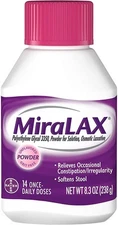 MiraLAX Powder Laxative Constipation Relief Unflavored 14 Doses 8.3 Oz