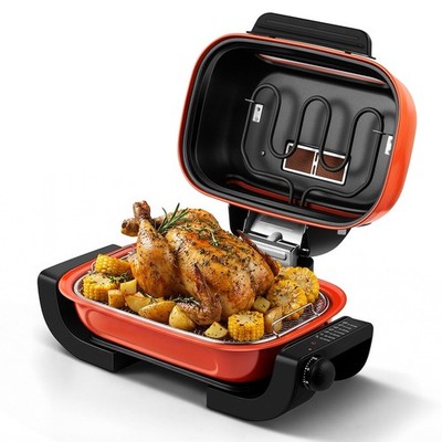 Roaster Oven, 1300W Fish Roaster Korean BBQ 3-in-1 Indoor Grill with Timer Co...