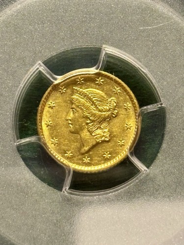 1853 AU58 Liberty Gold Dollar , PCGS 32028176 - 第 1/4 張圖片