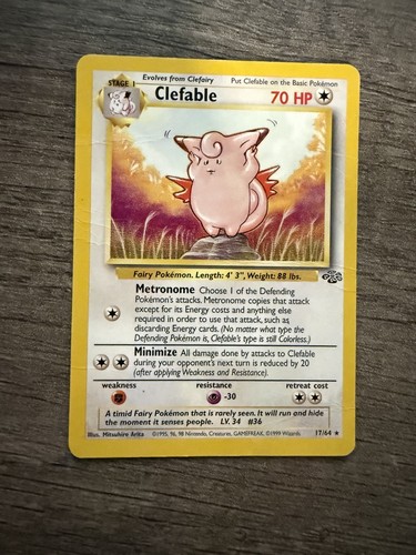 Clefable (17) Unlimited Rare Jungle 17/64 HP