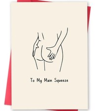 Funny Valentines Day Card for Him, Anniversary Card for Boyfriend, Girlfriend...