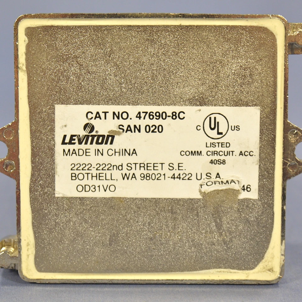 Leviton 1x8 Passive Cable Video Distribution Splitter Module NO Bracket 47690-8C - Image 4 of 4