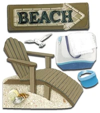 Jolees SPJB-557 Jolee's Boutique Dimensional Stickers-Beach House