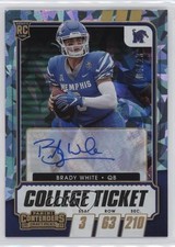 2021 Panini Contenders Draft Picks College Ticket 4/23 Brady White Auto 17hq