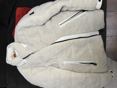 Boss Orange Winterjacke Gr. 50 Ecru mit Kapuze