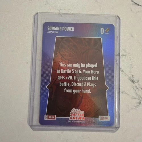 Bo Jackson Battle Arena 2026 Bonus Play Card Surging Power BPL-16 SSP