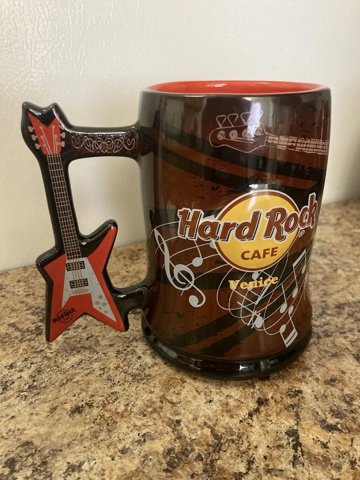 Hard Rock Cafe Venice Ceramic Coffee Tea Beer Mug Guitar Handle - Image 3 of 4