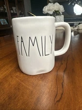 Rae Dunn Large White Ceramic Coffee Mug Family Farmhouse Style