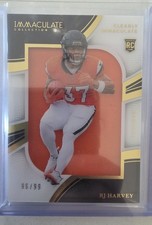 2025 Panini IMMACULATE COLLECTION RJ Harvey CLEARLY IMMACULATE Rookie JERSEY #29